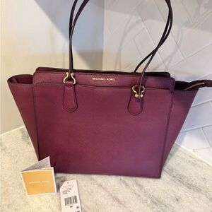 Michael Kors Plum/Burgundy Tote Bag